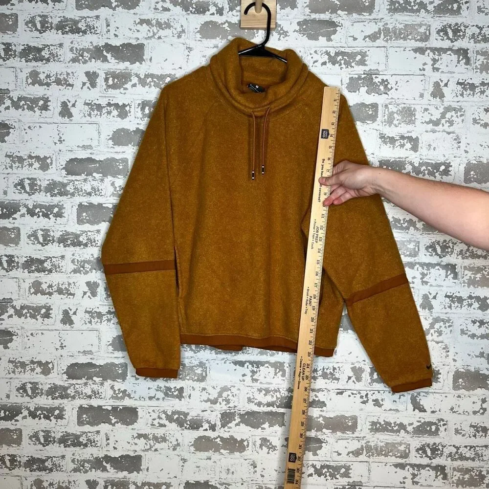 Nike | women mustard yellow gold cowl neck pullover